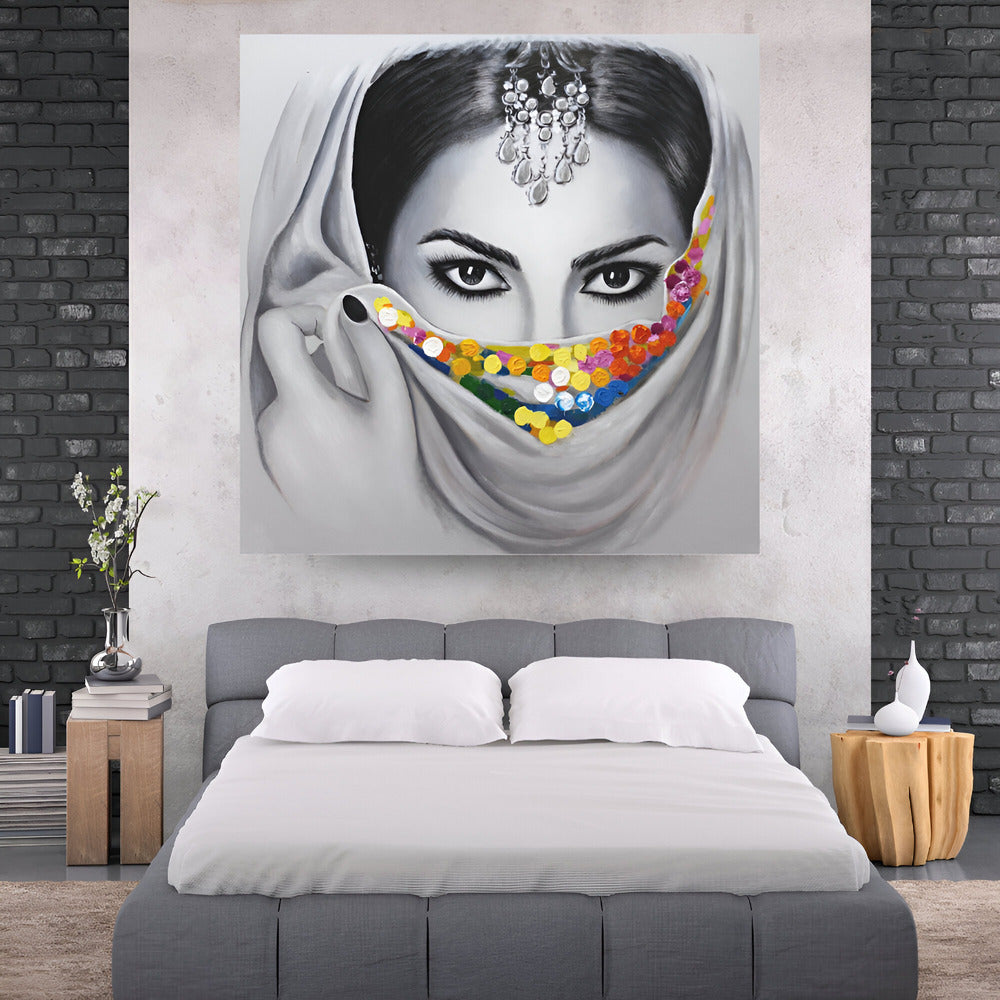 Handmade Abstract Figures Oil Painting NAYVOFIG001