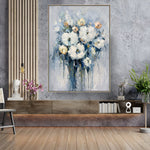 Handmade Abstract Flowers Oil Painting NAYVOFLO013