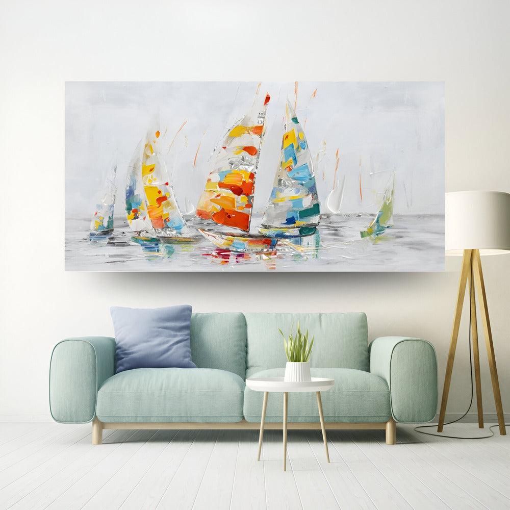 Handmade Abstract Seascape Oil Painting NAYVOSEA006