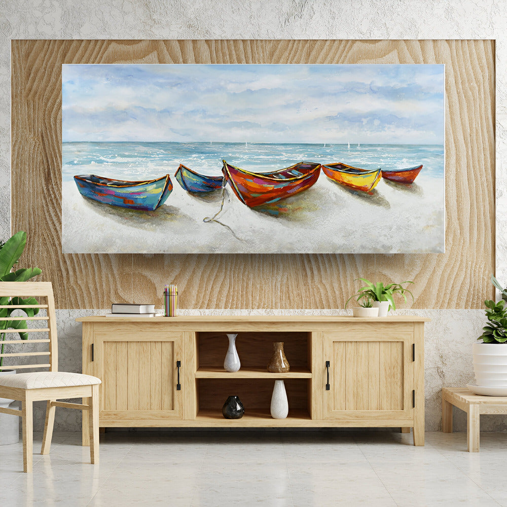 Handmade Abstract Seascape Oil Painting NAYVOSEA014