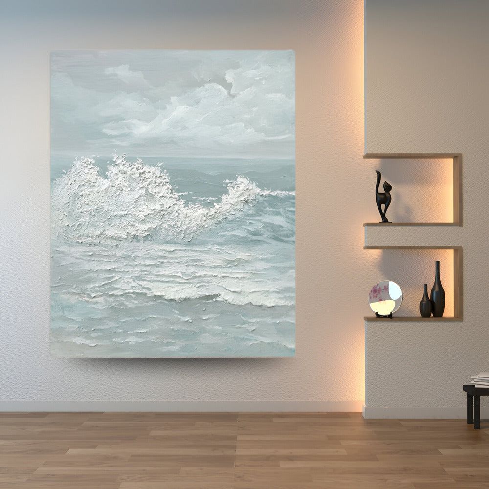 Handmade Abstract Seascape Oil Painting NAYVOSEA018