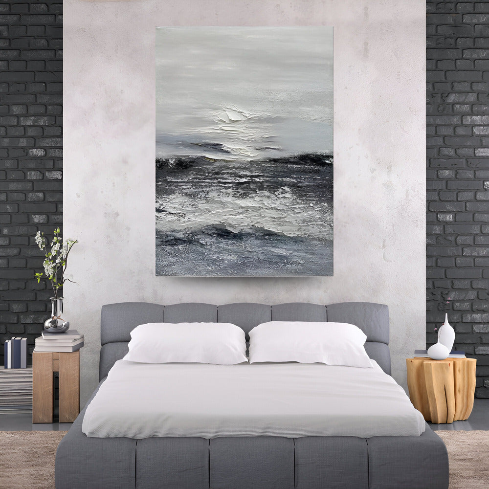 Handmade Abstract Seascape Oil Painting NAYVOSEA019