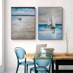 Handmade Abstract Seascape Oil Painting NAYVOSEA020