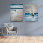 Handmade Abstract Seascape Oil Painting NAYVOSEA020