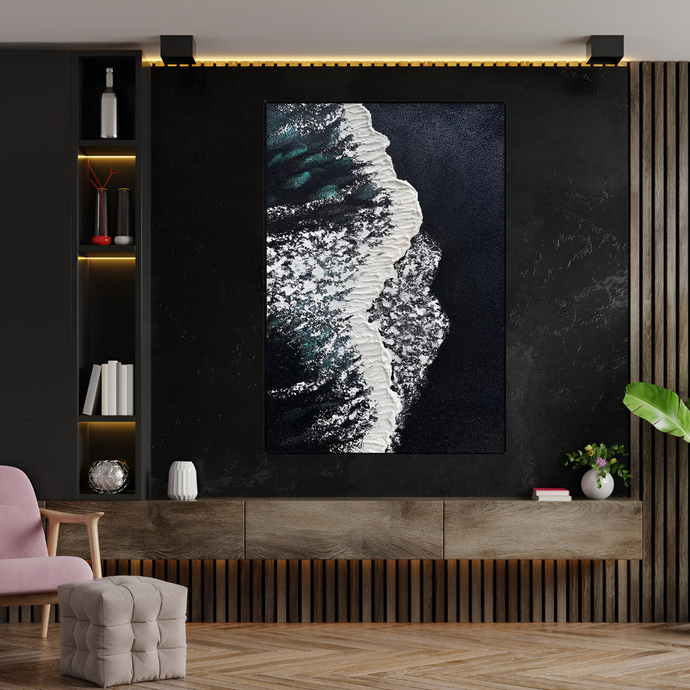 Handmade Abstract Seascape Oil Painting NAYVOSEA021