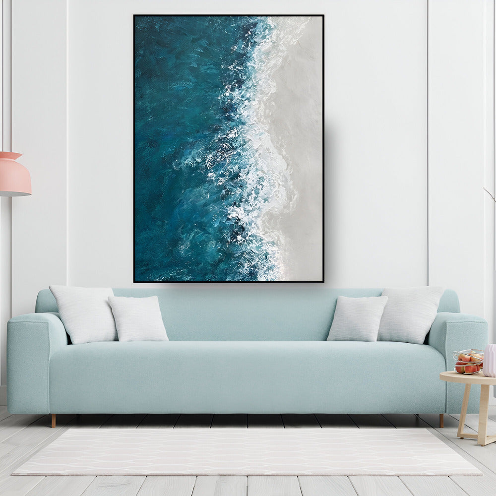 Handmade Abstract Seascape Oil Painting NAYVOSEA025