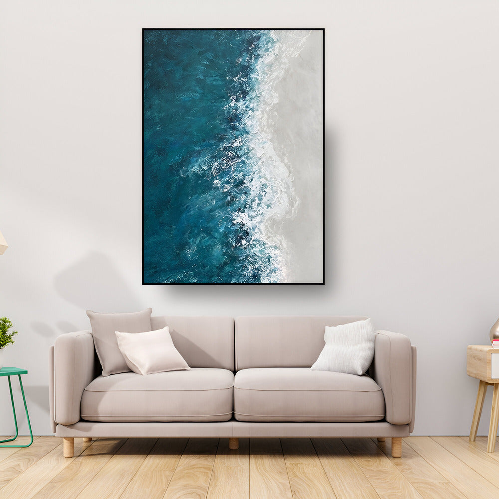 Handmade Abstract Seascape Oil Painting NAYVOSEA025