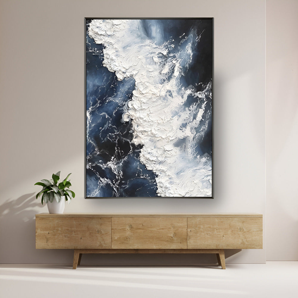 Handmade Abstract Seascape Oil Painting NAYVOSEA027