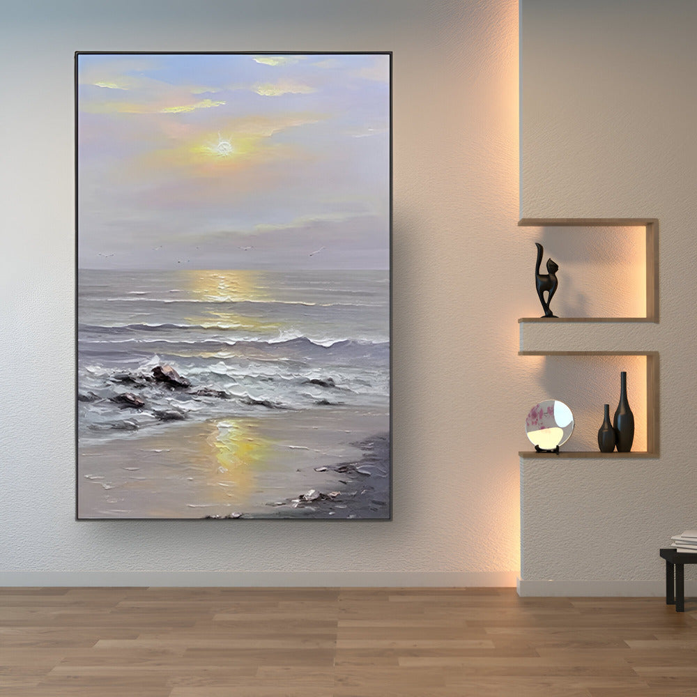 Handmade Abstract Seascape Oil Painting NAYVOSEA029