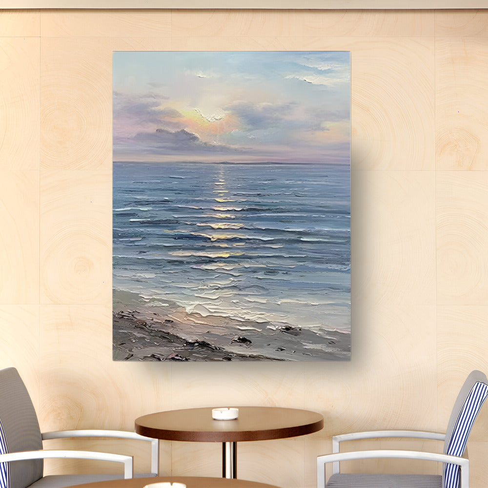 Handmade Abstract Seascape Oil Painting NAYVOSEA031