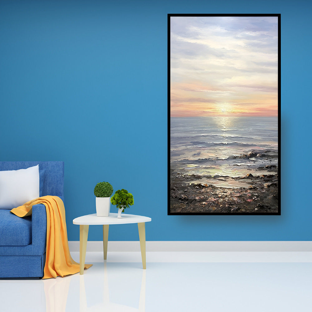 Handmade Abstract Seascape Oil Painting NAYVOSEA033