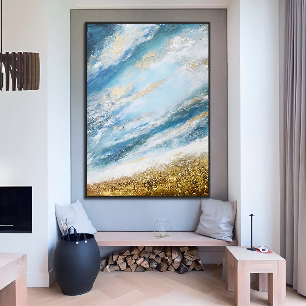 Handmade Abstract Seascape Oil Painting NAYVOSEA037