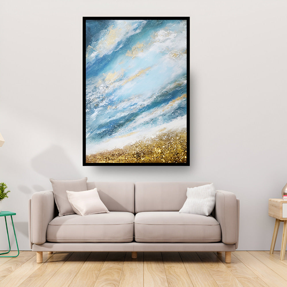 Handmade Abstract Seascape Oil Painting NAYVOSEA037