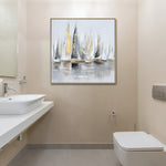 Handmade Abstract Seascape Oil Painting NAYVOSEA038