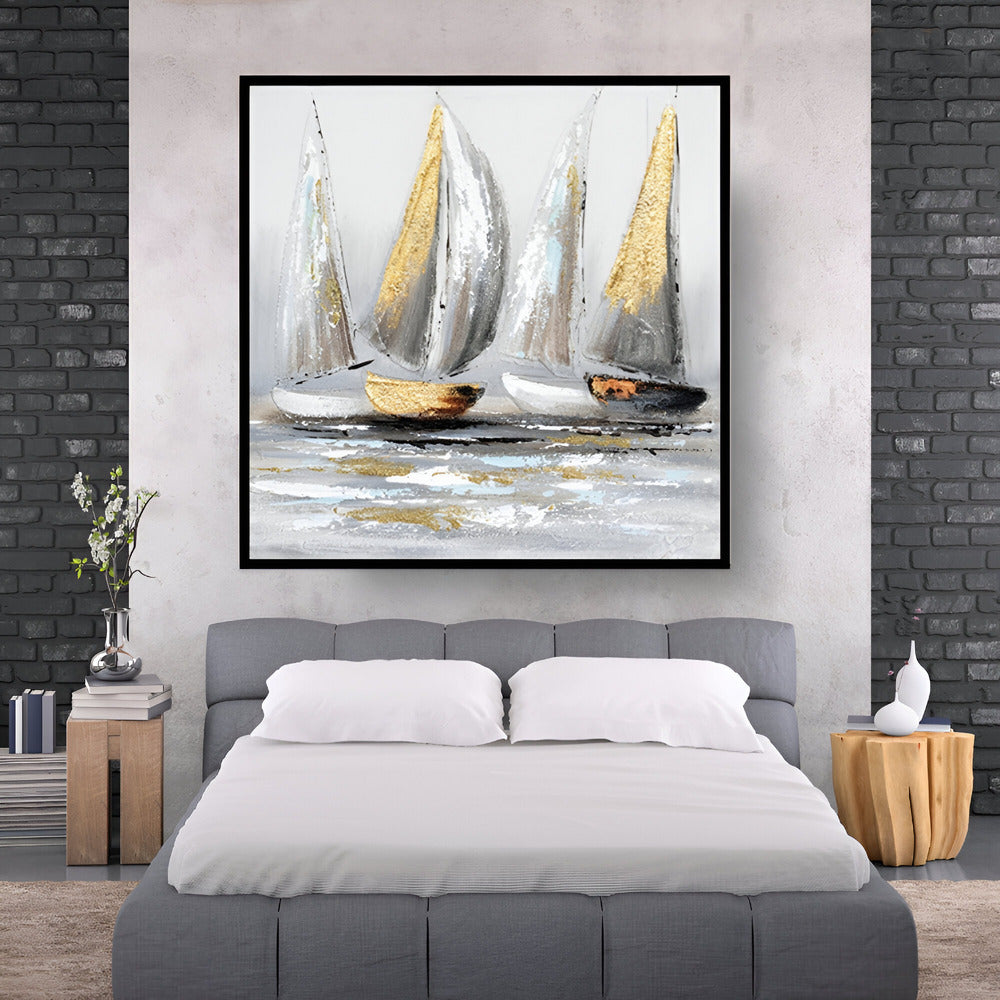 Handmade Abstract Seascape Oil Painting NAYVOSEA039
