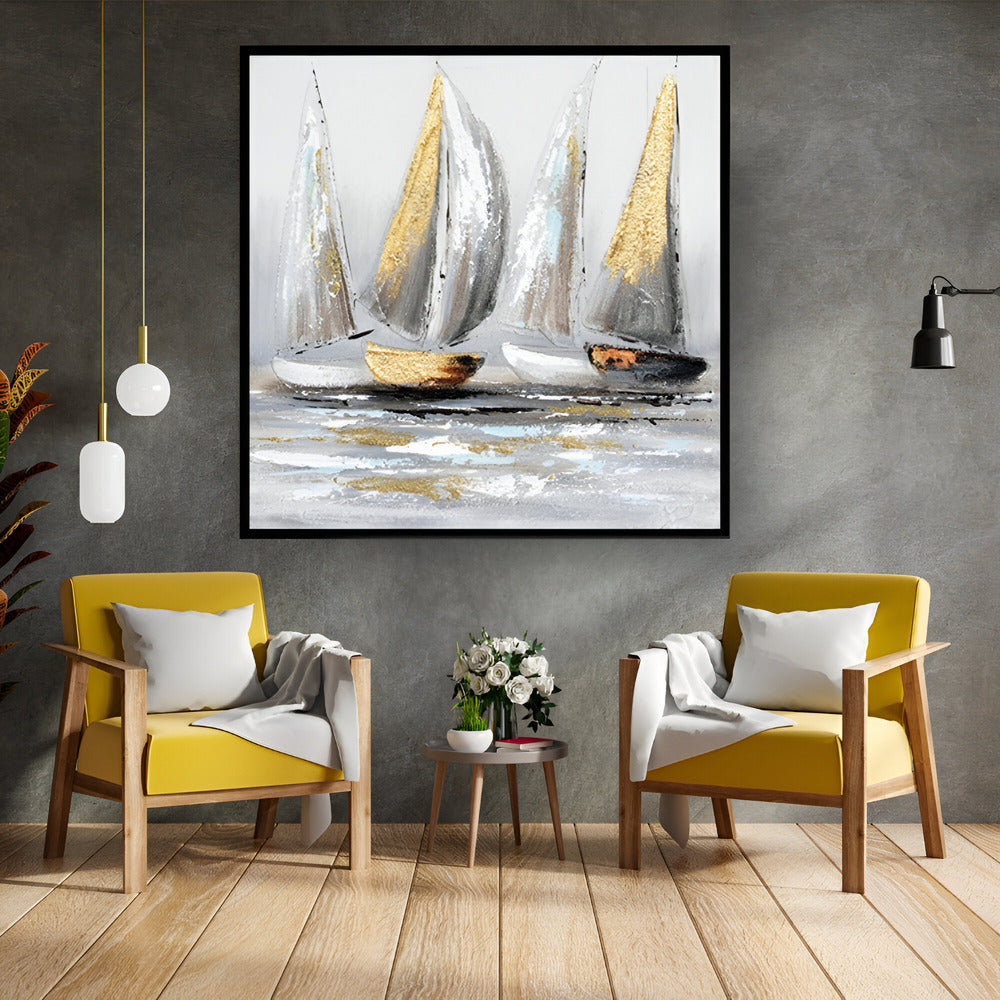 Handmade Abstract Seascape Oil Painting NAYVOSEA039