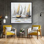 Handmade Abstract Seascape Oil Painting NAYVOSEA039