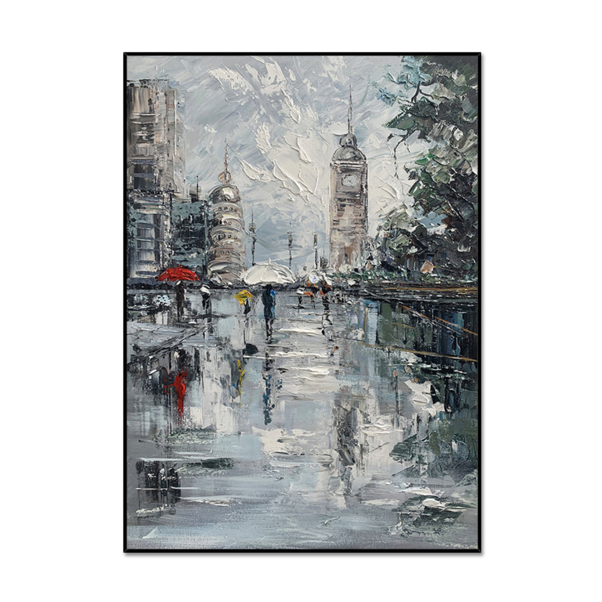 Handmade Abstract Landscape Oil Painting NAYVOLAN021