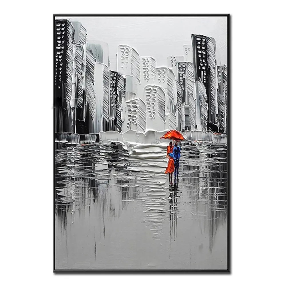 Handmade Abstract Landscape Oil Painting NAYVOLAN022