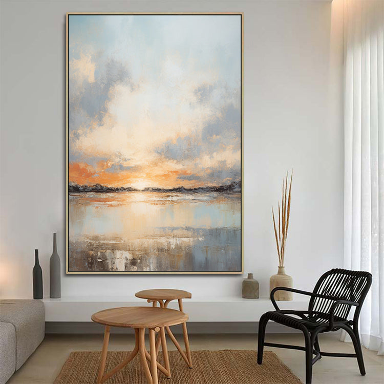 Handmade Abstract Seascape Oil Painting NAYVOSEA048