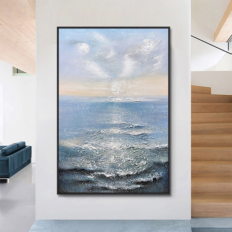 Handmade Abstract Seascape Oil Painting NAYVOSEA049