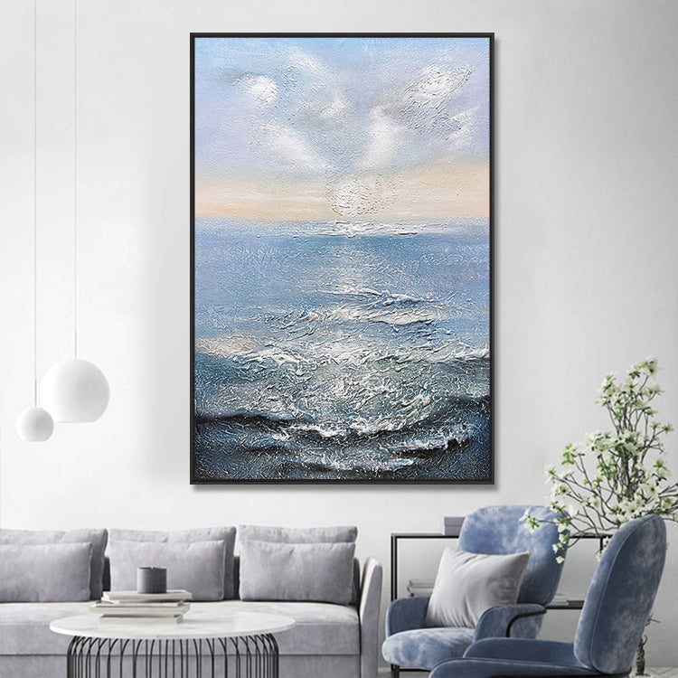 Handmade Abstract Seascape Oil Painting NAYVOSEA049