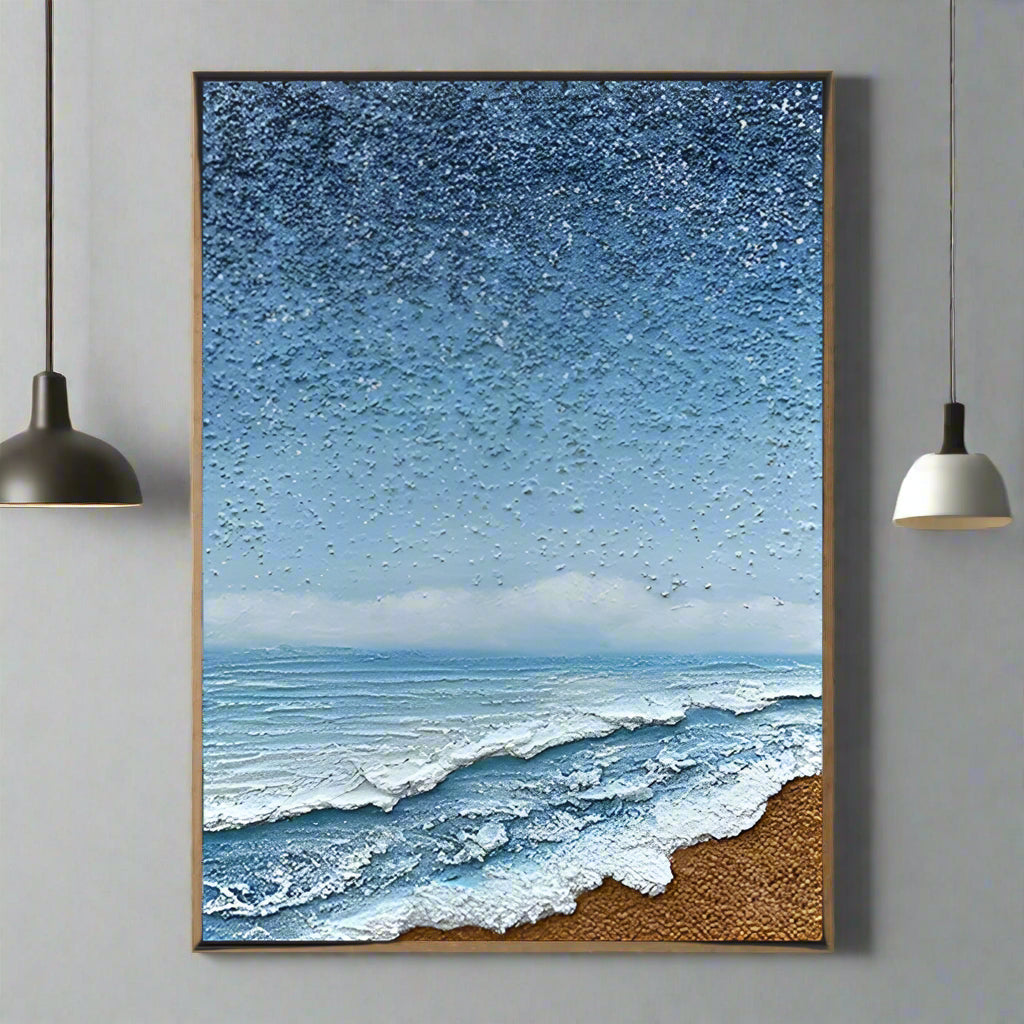 Handmade Abstract Seascape Oil Painting NAYVOSEA064