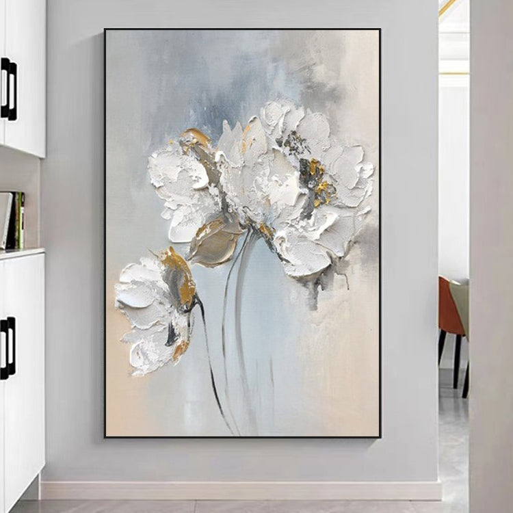 Handmade Abstract Flowers Oil Painting NAYVOFLO068