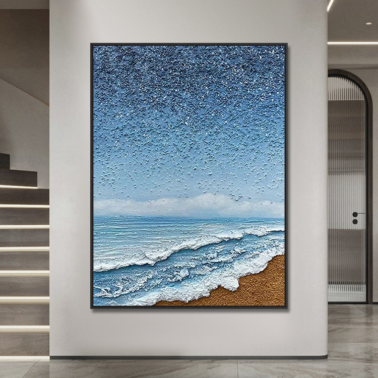 Handmade Abstract Seascape Oil Painting NAYVOSEA074