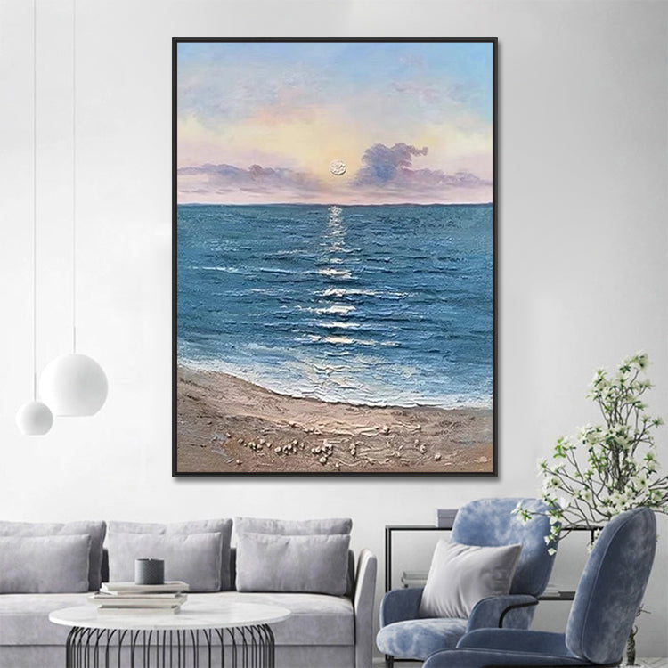 Handmade Abstract Seascape Oil Painting NAYVOSEA076