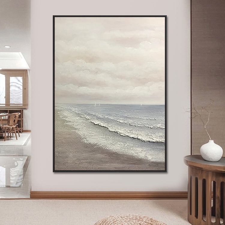 Handmade Abstract Seascape Oil Painting NAYVOSEA078