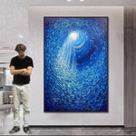 Handmade Abstract Seascape Oil Painting NAYVOSEA082