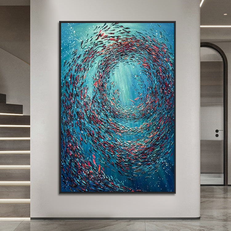 Handmade Abstract Seascape Oil Painting NAYVOSEA083