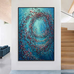 Handmade Abstract Seascape Oil Painting NAYVOSEA083