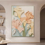 Handmade Abstract Flowers Oil Painting NAYVOFLO082