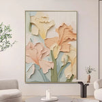 Handmade Abstract Flowers Oil Painting NAYVOFLO082