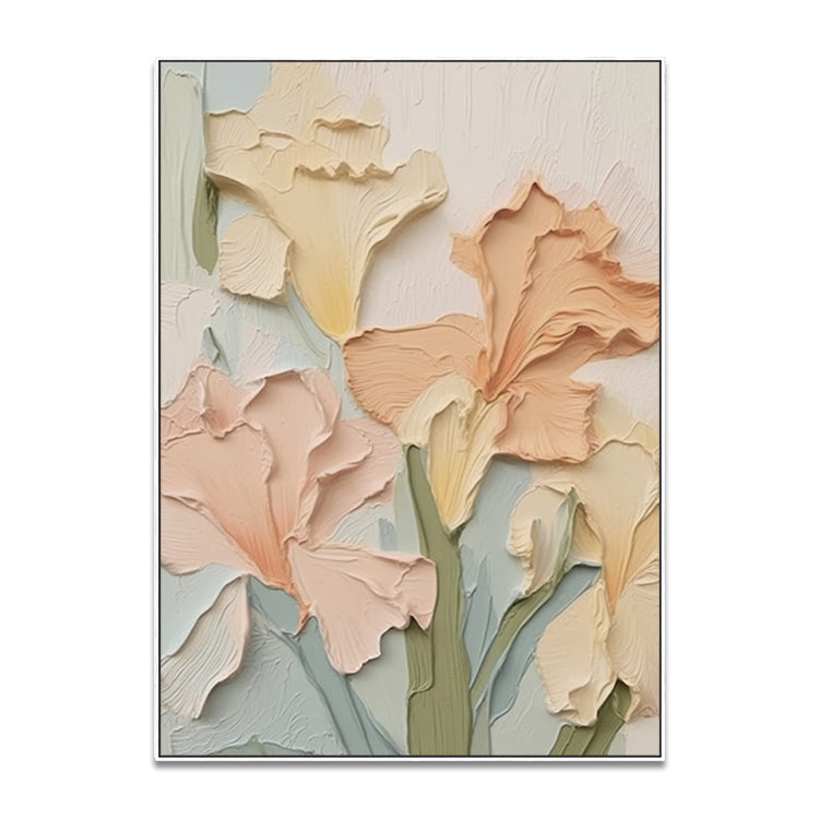 Handmade Abstract Flowers Oil Painting NAYVOFLO082