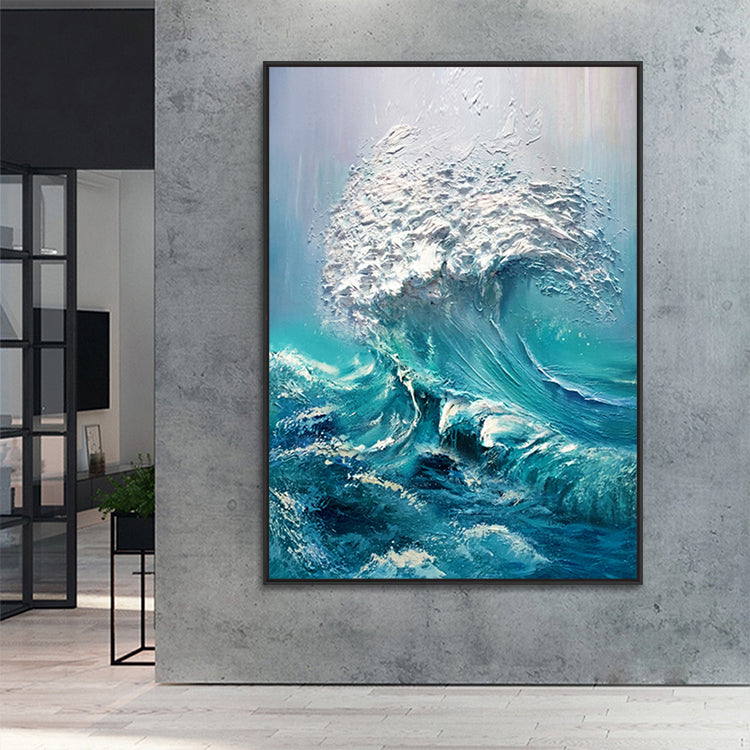 Handmade Abstract Seascape Oil Painting NAYVOSEA093