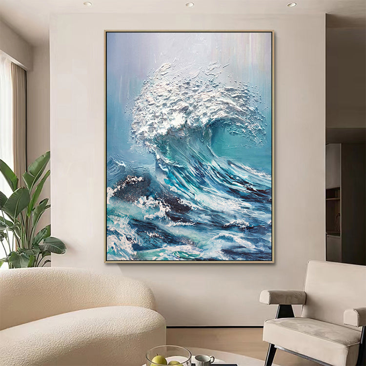 Handmade Abstract Seascape Oil Painting NAYVOSEA094