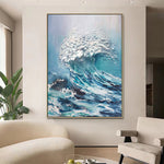 Handmade Abstract Seascape Oil Painting NAYVOSEA094