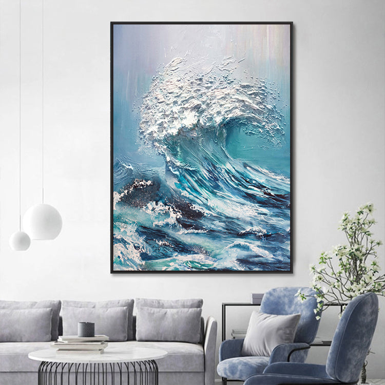 Handmade Abstract Seascape Oil Painting NAYVOSEA094