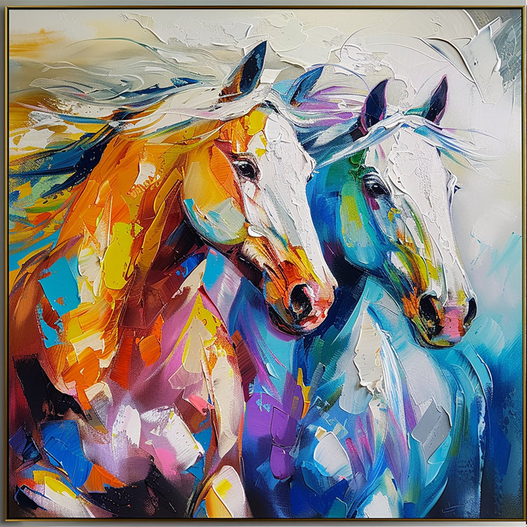 Handmade Abstract Animals Oil Painting NAYVOANI0038