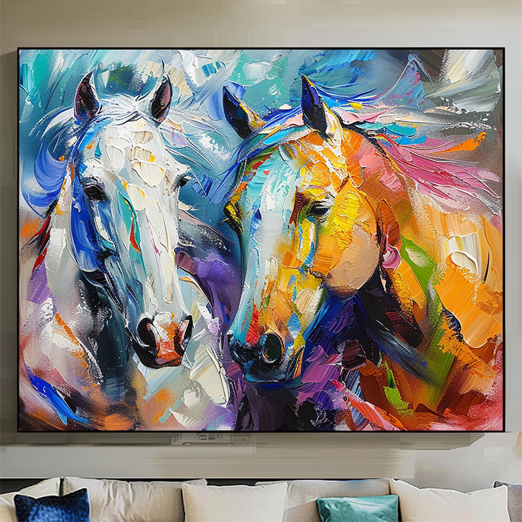 Handmade Abstract Animals Oil Painting NAYVOANI0041