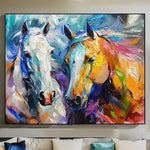 Handmade Abstract Animals Oil Painting NAYVOANI0041