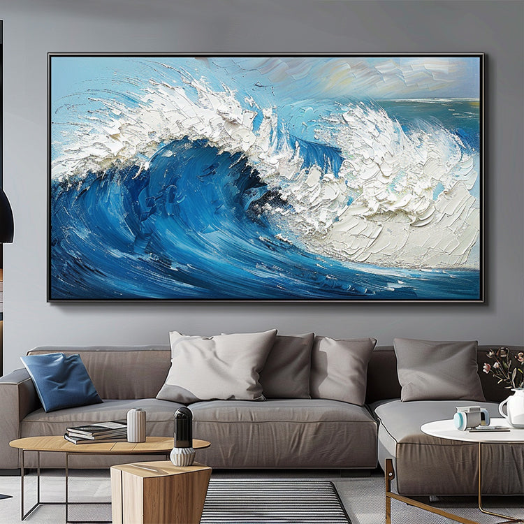 Handmade Abstract Seascape Oil Painting NAYVOSEA095