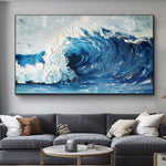 Handmade Abstract Seascape Oil Painting NAYVOSEA096