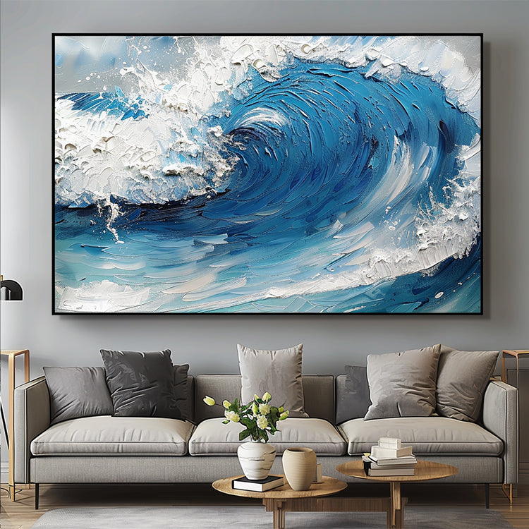 Handmade Abstract Seascape Oil Painting NAYVOSEA097