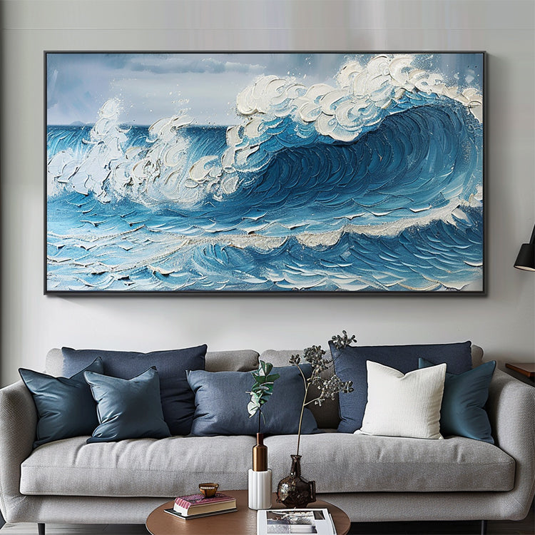 Handmade Abstract Seascape Oil Painting NAYVOSEA099