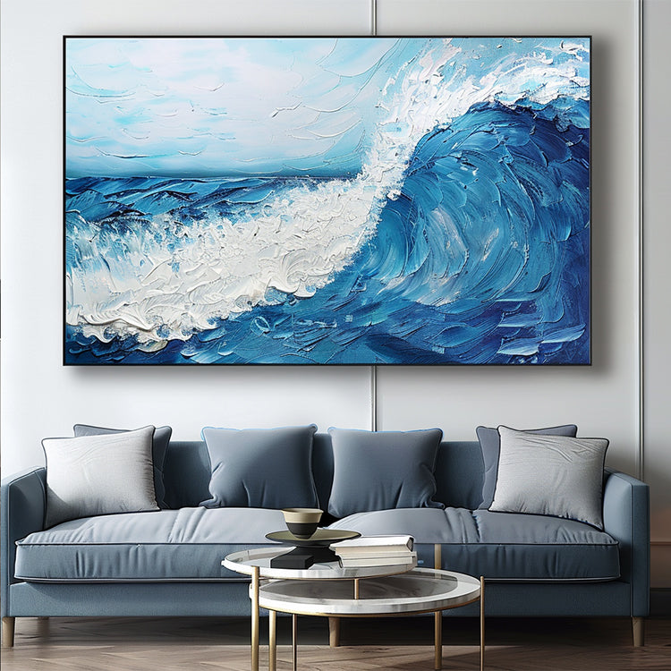 Handmade Abstract Seascape Oil Painting NAYVOSEA100