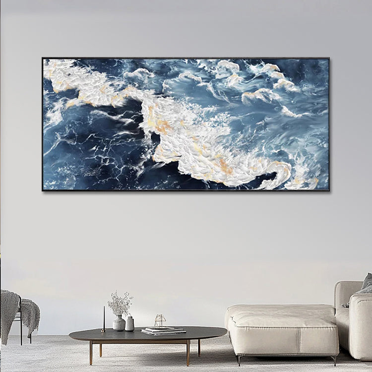 Handmade Abstract Seascape Oil Painting NAYVOSEA107